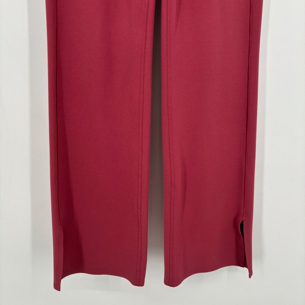 Athleta Transcend Stash Crop Side Slit Hem Pants Berry Pink High Rise Size Small - Picture 4 of 12
